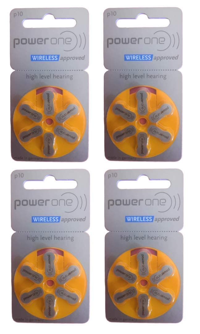 Power One P10 Hearing Aid Battery (6X4 Pack) 24 Nos