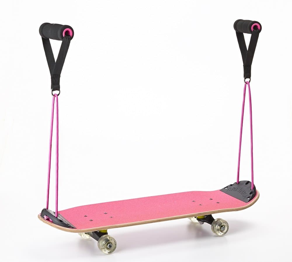 Krainkn Skateboards Ette Complete Skateboard, Pink/Black/White