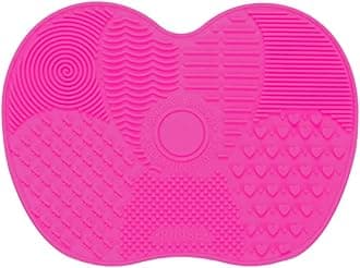 Silicone Makeup Brush Cleaning Mat, Portable Pad, Washing Tool for Brushes, Rose