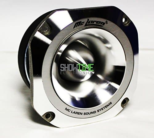 Mc Laren Sound Systems MLT-4C High Frequency Tweeter 4x4 200 WTS Titanium Diaphragm Aluminum Body