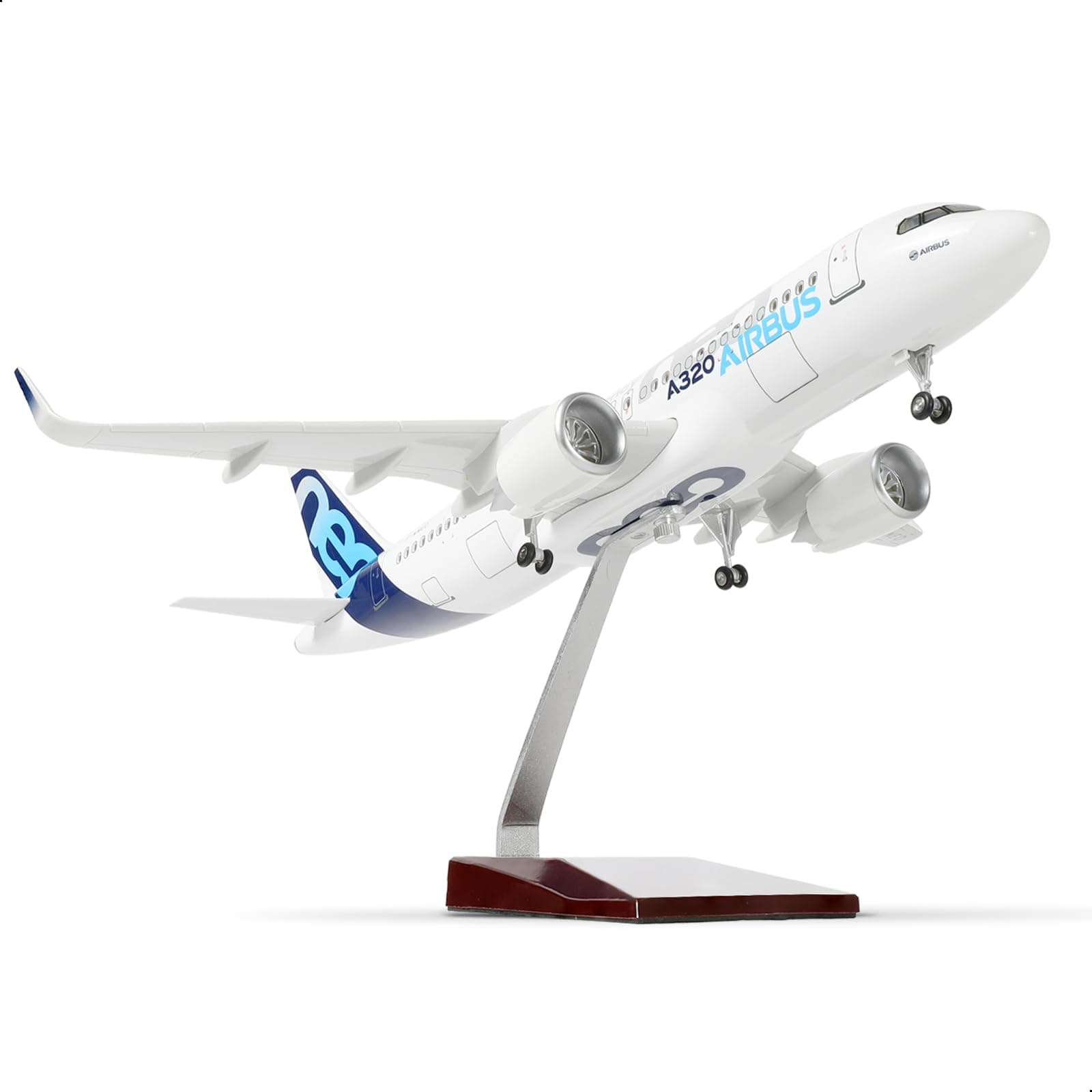 1/100 Scale Compatible for A320 neo Airplane Model (14-inch L) for Airbus A320 Model Plane with Display Stand for Adult Pre-Built Model kit Airplane Collection Creative Tabletop Displays
