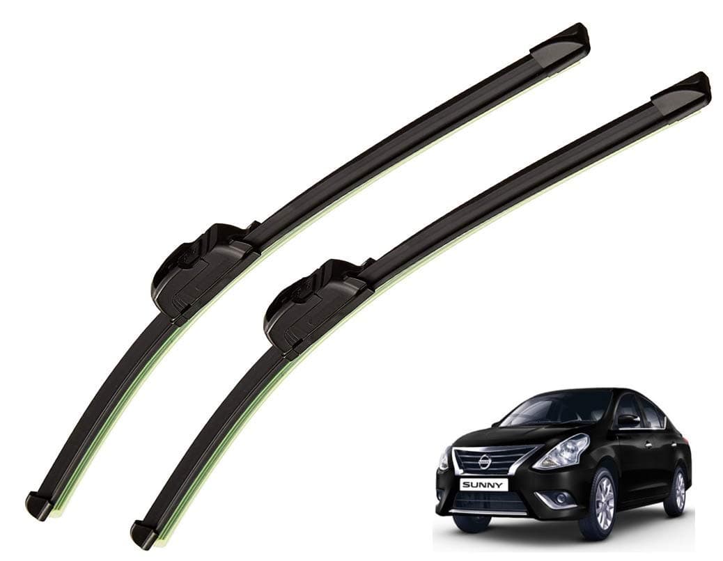 Auto Hub Frameless Car Wiper Blades Compatible with Sunny, Windshield Car Wiper Blades Sunny - Set of 2,(D-21,P-14)