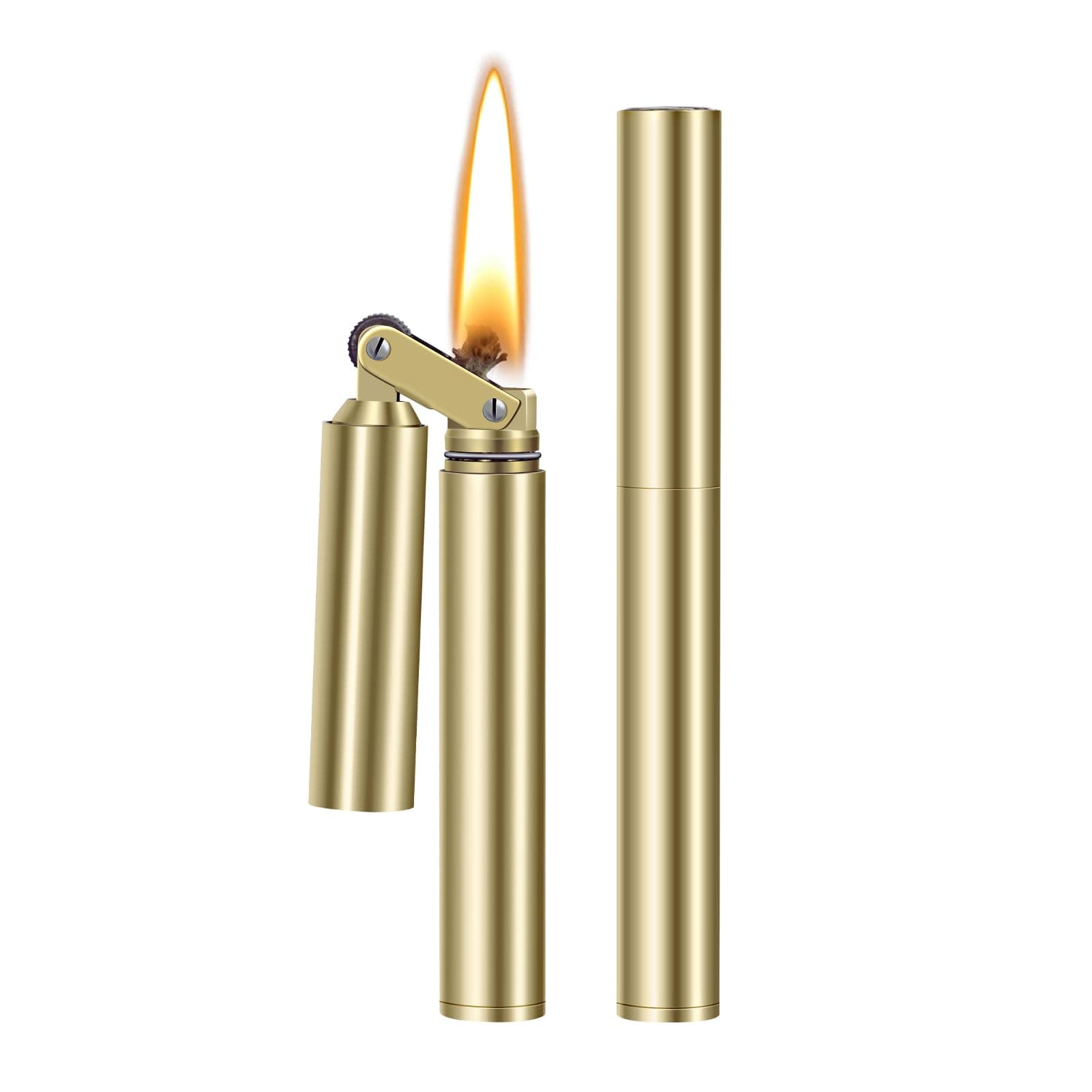 Vintage Lighter, Cool Trench Lighter, Unique Kerosene Lighters Fluid Refillable, Antique Brass Lighters, Novelty Gifts for Men Dad Husband