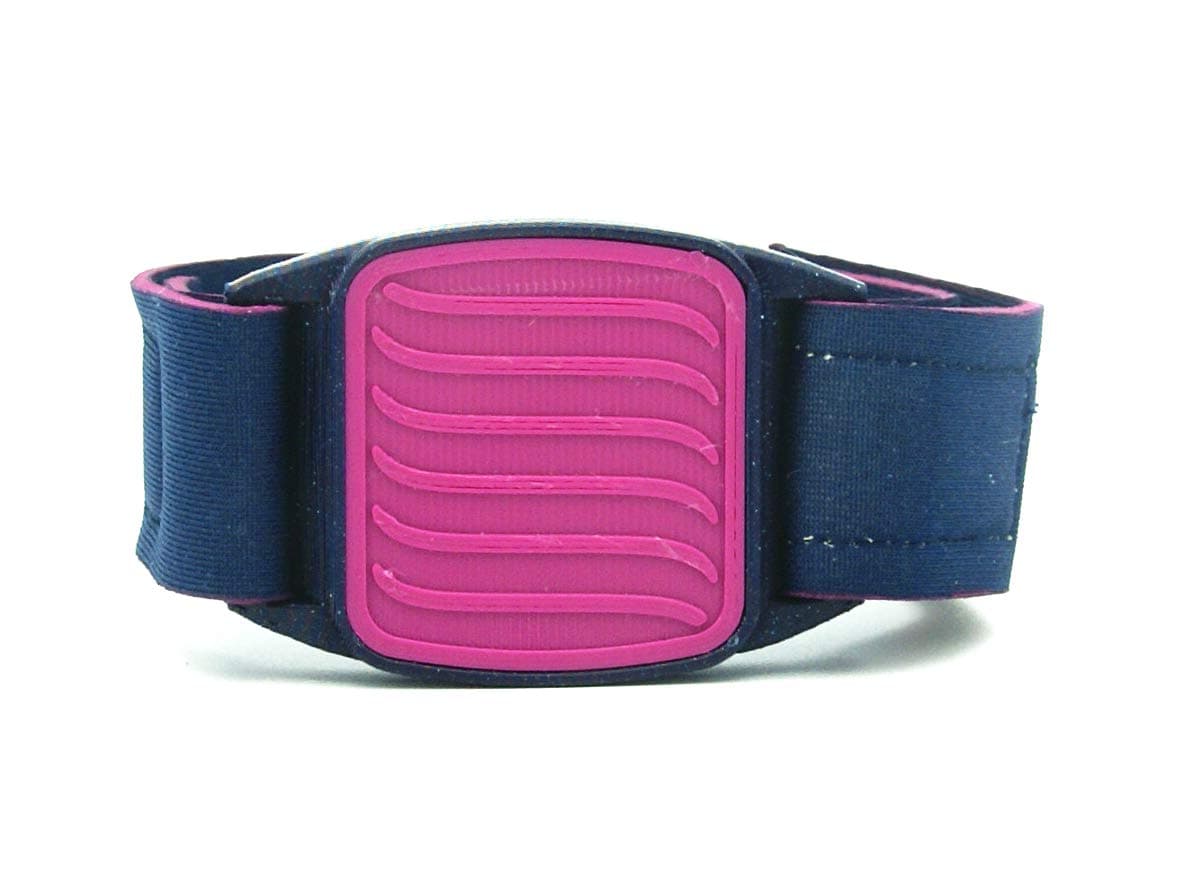 Protective Armband for Freestyle Libre Sensor, Sports Style - Wave Design (Magenta & Blue) (M)