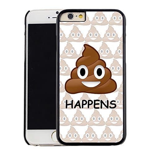 CHANS Funny Poop Emoji Face Hard Case for iPhone 6 6S