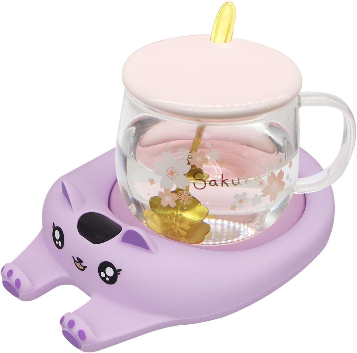 MQFORUMug Warmer, 3 Temp Settings, Auto Shut Off, Electric Beverage Warmer Plate for Coffee, Tea, Water, Milk & Cocoa