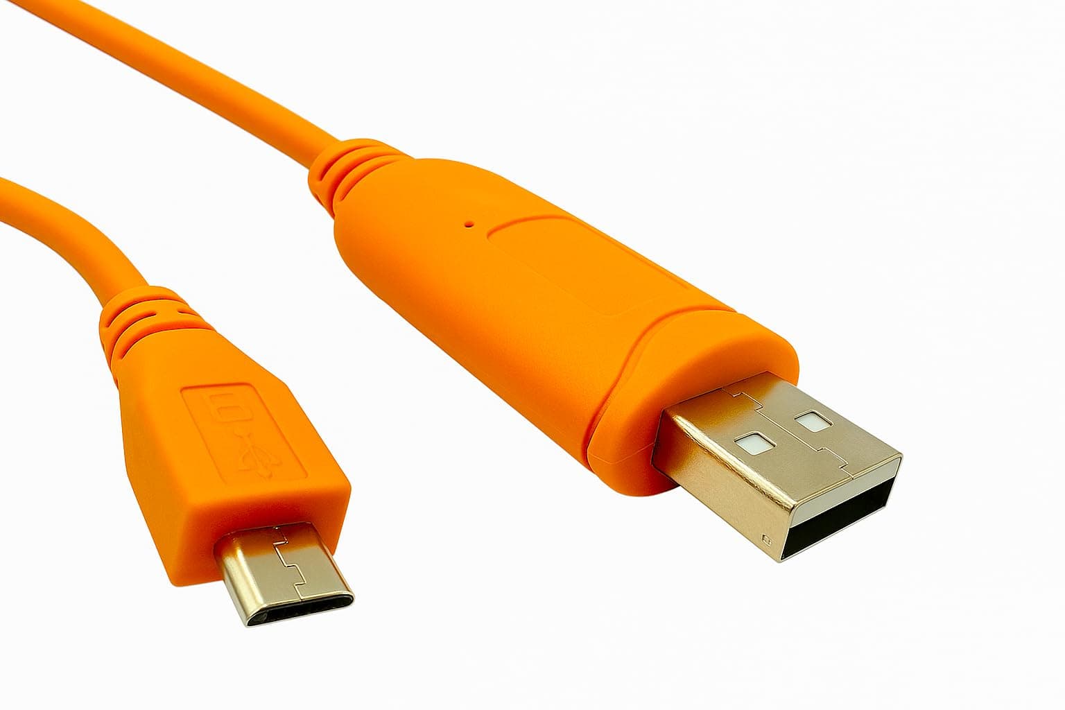 Aexus Console Cable for Aruba | FTDI 3.3V TTL | USB Type A to USB Micro-B 6 ft (1.8 Meters) | HPE JY728A | AP-CBL-SERU | Wireless Access Point | Orange Long Serial Cable
