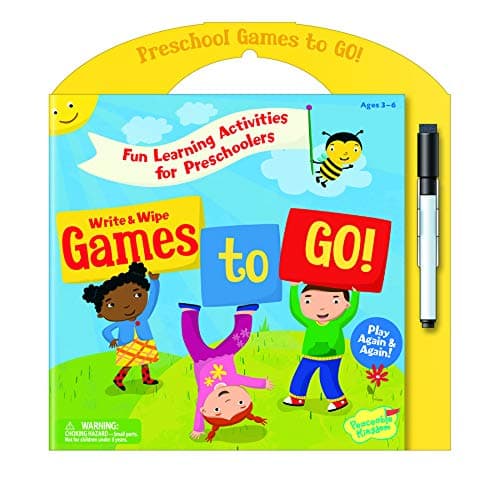 Peaceable Kingdom Preschool Write and Wipe Games to Go! Activity Book