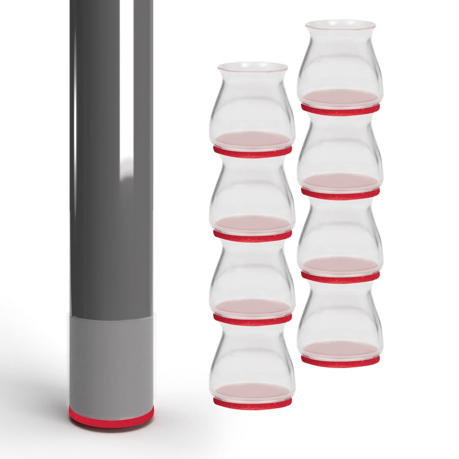 Ruby Sliders Small As Seen On TV - Premium Chair Covers Protect Hardwood & Tile Floors - Stretchable - Fits Smaller Furniture Leg Sizes & Most Shapes - Chairs Slide Noiselessly - 8 Pack