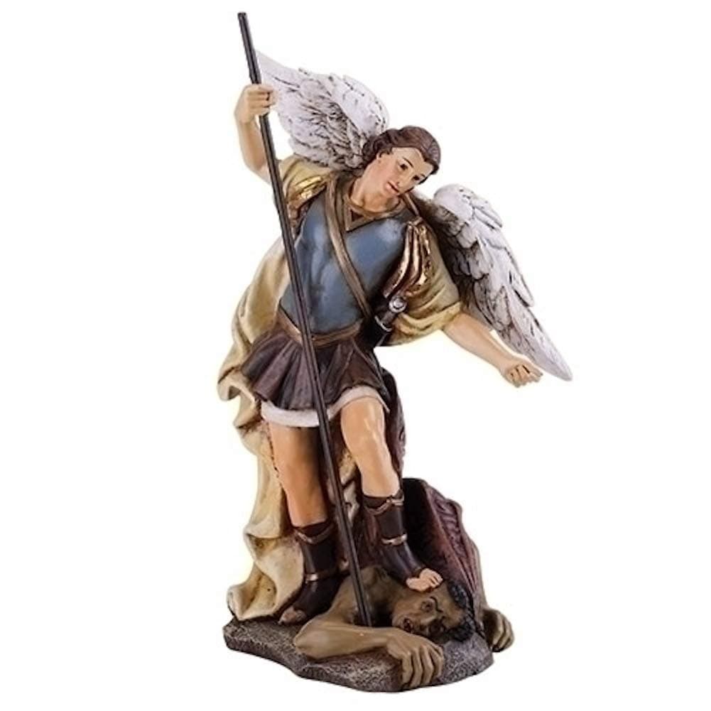 Joseph's Studio by Roman Inc., Renaissance Collection, 4.75" H ST Michael Figure, Religious Décor, Religious Inspiration, Religious Holidays, Catholic Sacraments, Catholic Gifts, (4x2x2)