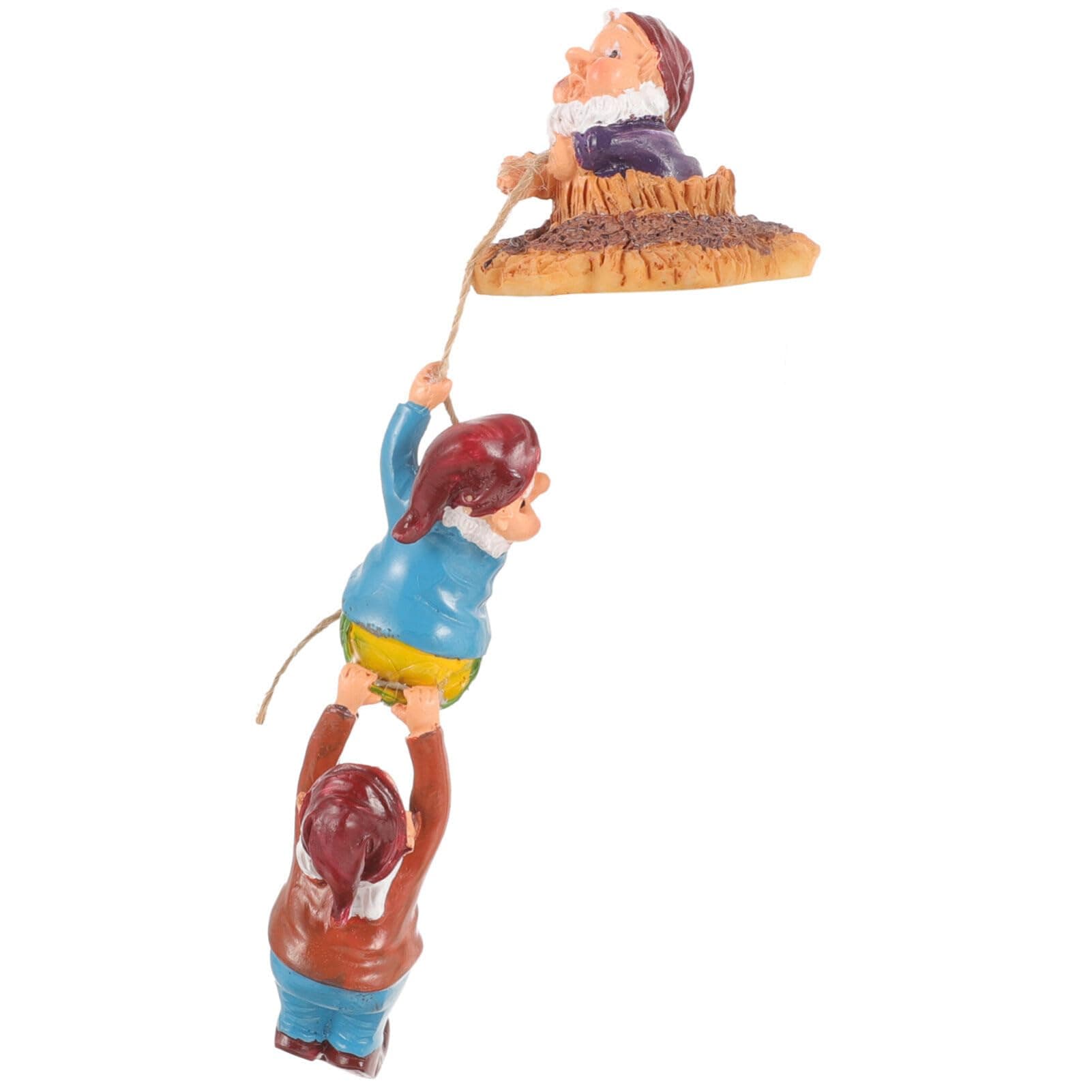 Yardwe 1 Set Garden Gnome Statue Gnome Tree Hugger Figurines Resin Climbing Dwarf Statue Garden Hugger Ornaments Whimsical Tree Sculpture for Home Outdoor Decorations