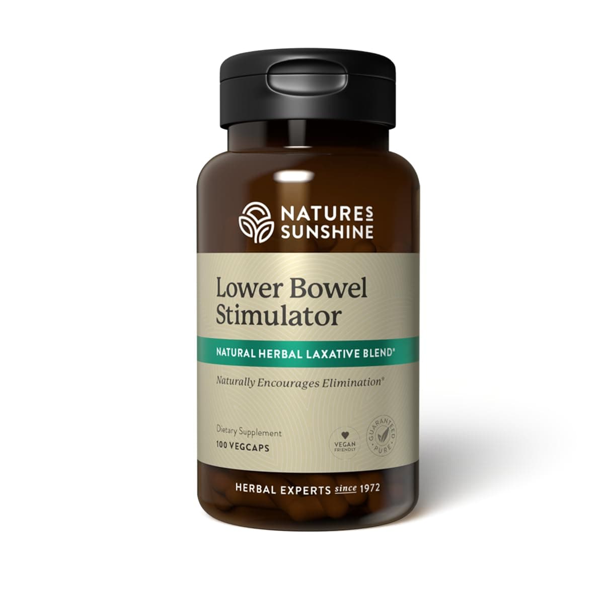 Lower Bowel Stimulator - Helps Relieve Constipation - Cleanse & Detox Your Colon with Natural Herbal Ingredients - 25 Servings - 100 Vegcaps