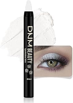 Pearl White Shimmer Cream Eye Shadow Brightener Sticks Set for Eyes, White Shimmery Matte Pencil Eye shadow Applicator Stick Pen Palette Makeup Waterproof sombras en crema para ojos 01#