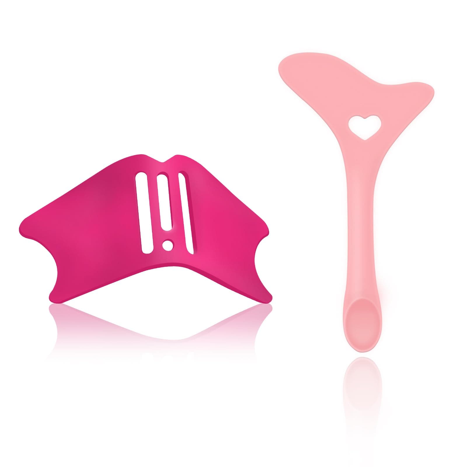 4 in 1 Nose Contour Stencil,2 Pack Silicone Eyeliner Tool Makeup Stencils Multifunctional Eye Makeup Aid Tools Eyeliner Aid Nose Shadow Stencils Reusable Eyebrow Shaping Stencil