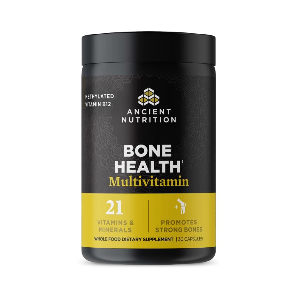 Bone Health Multivitamin, Supports Bone Density, Bone Building & Remodeling, 21 Vitamins & Minerals with Milk Protein Peptides, Methylated B Vitamins & Chelated Minerals, 30 Servings
