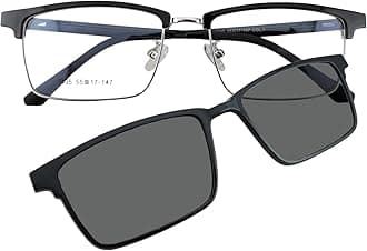 magnet Eyeglasses 2 in 1 Polarized Clip on Sunglasses for Men Women Rectangle