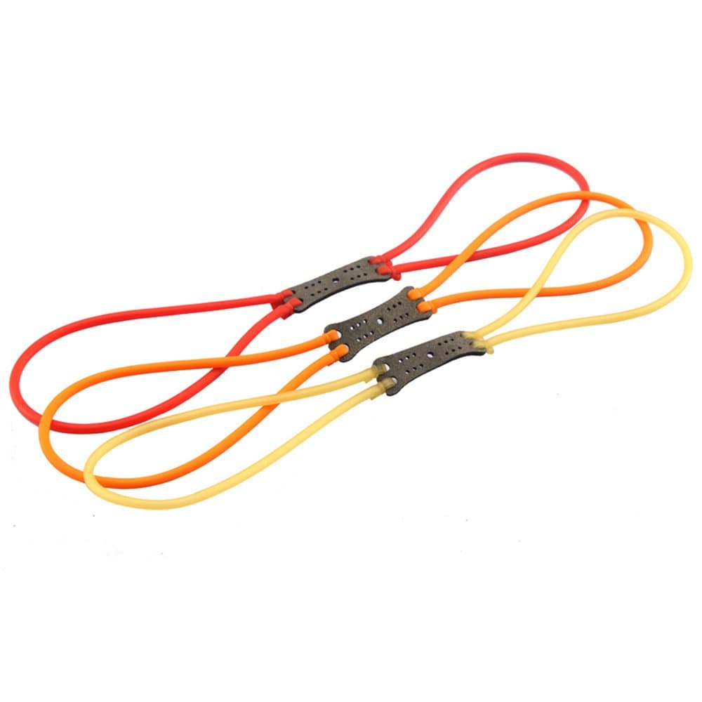 Assolar 3Pcs Powerful Resilient Slingshot Bands Replacement Elastic Latex Catapult Tube - Color Random