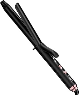 FARERY Long Barrel Curling Iron 1 Inch for Long Hair, Curling Iron for Long-Lasting, Beach Waver Curling Iron with Argan Oil & Keratin Infused, 11 Adjustable Temp, Include Clips & Silicone Pad