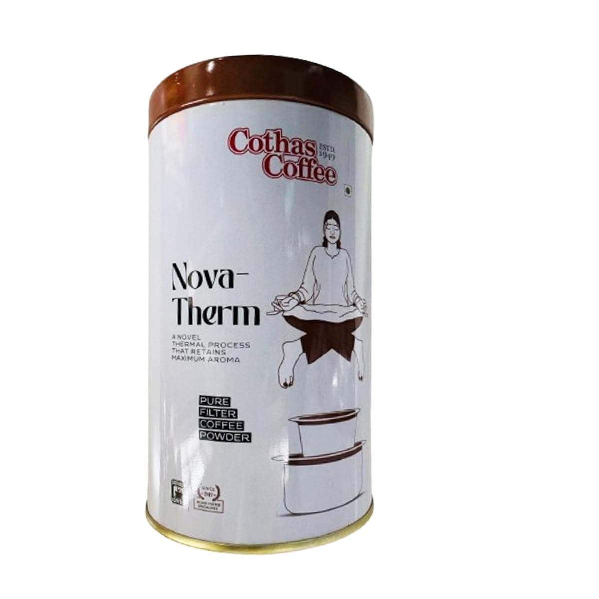 Cothas Pure Nova Therm 200G Tin Pure Filter Coffee Powder A Novel That Retains Maximum Aroma Product Of India Pack Of 1