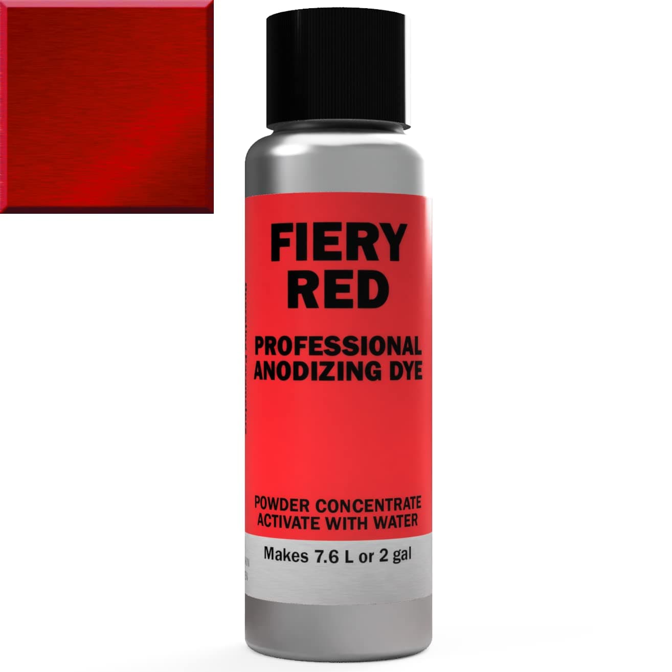 Professional Aluminum Anodizing Pigment Dyes | Fiery Red E-L | Light to Rich Red | Powder Concentrate Makes 7.6 Liters or 2 Gallons