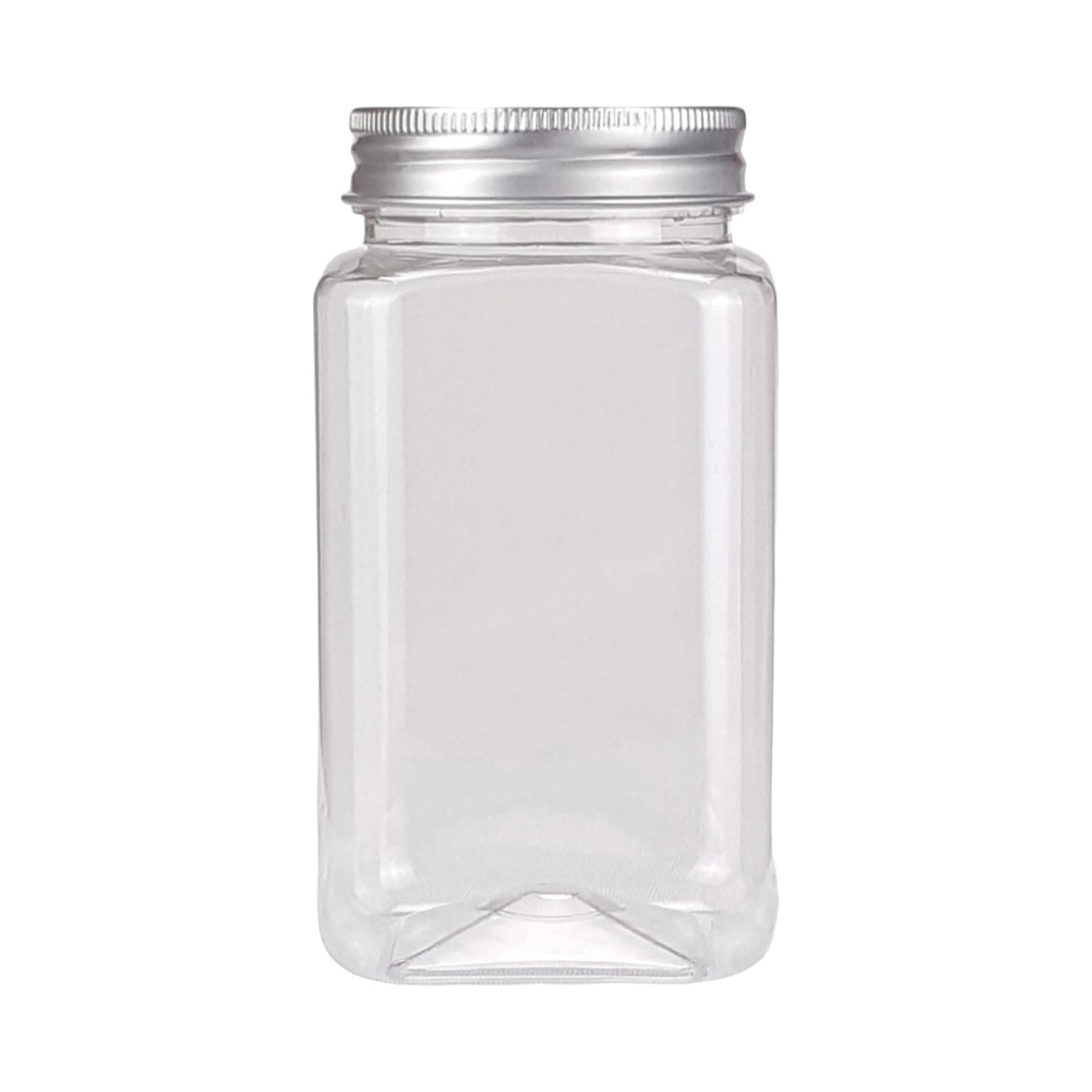 Lorilida 4Pcs Plastic Bottles Food Storage Bottles with Lid Bulk Beverage Containers for Storing Candy Beans Nut Transparent 420ML One Size