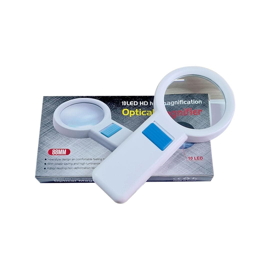 Handheld LED Magnifier Lens - Magnifying Glass with Built-in LED Lights - Portable and Practical Magnifier Lens for Reading and Inspection