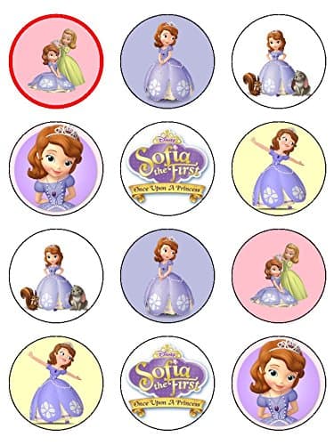 Disney Sofia Sugarette Cake topper - Pack of 12 sugarette 2" cake toppers