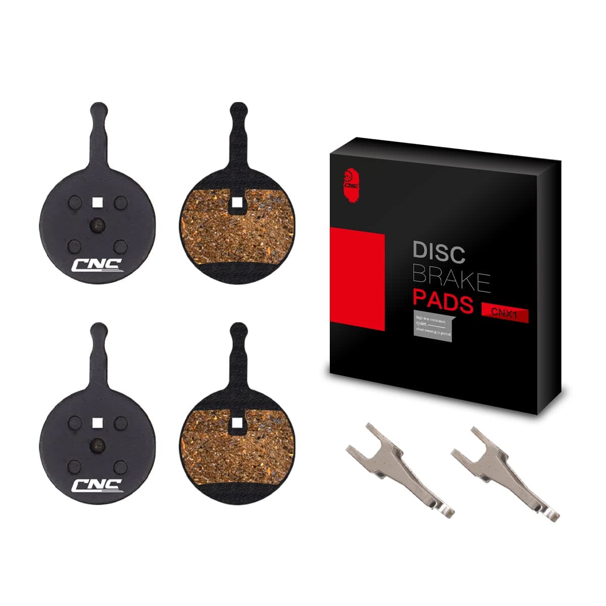 EASTERN POWER 2 Pairs Bicycle Disc Brake Pads for Avid BB5 and Promax MTB, Resin Organic