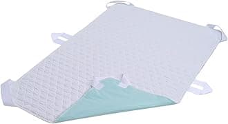 ECONAZOLE Incontinence Positioning Bed Pads, Washable Mattress Protector Transfer Pad with 6 Handles, Reusable Waterproof Underpads for Elderly, Adults, Dog, 34" x 36"