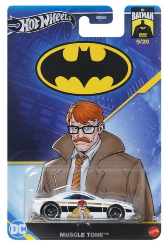 Hot Wheels Batman 85 Years 1:64 Scale Premium Pop Culture 2024 Mix (9/20 Commisioner Gordon Muscle Tone)