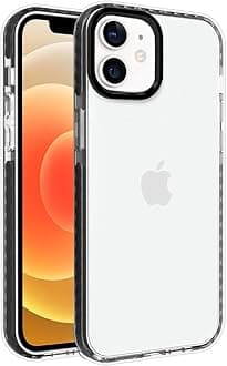 A rtistque Ultra Stylish Back Cover Case for iPhone 12/12 Pro | Premium Shockproof TPU | Protective Design | iPhone 12/12 Pro Bumper Back Cover - Black,Transparent