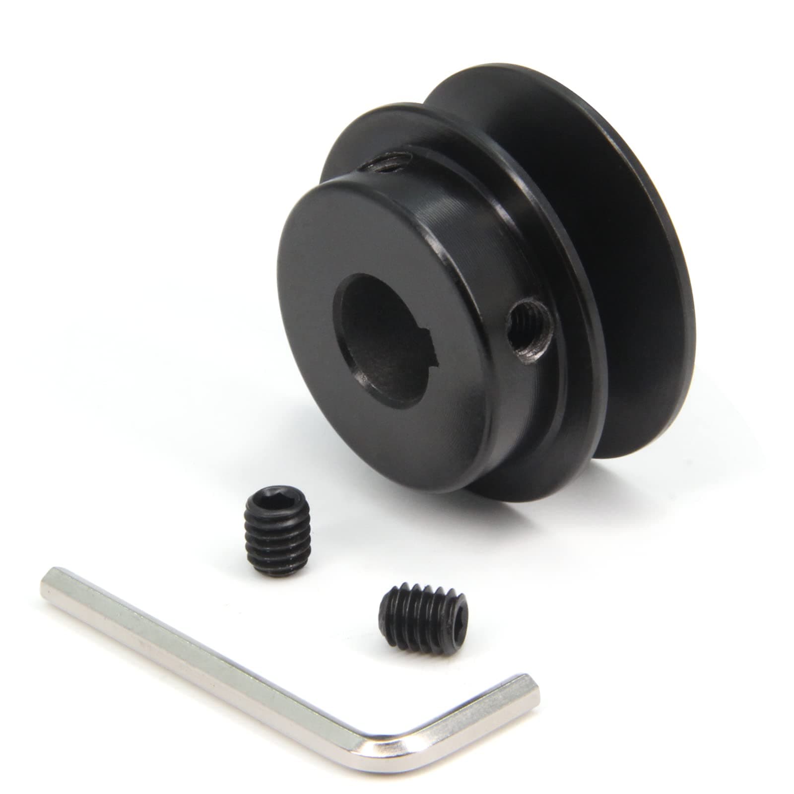 Yeebyee AK20-5/8" Bored Single Groove Web Sheaves 2.0" OD 5/8"Bore V-Belt Sheave Cast Iron Belt Pulley for V-Belt (AK20-5/8", Single Groove)