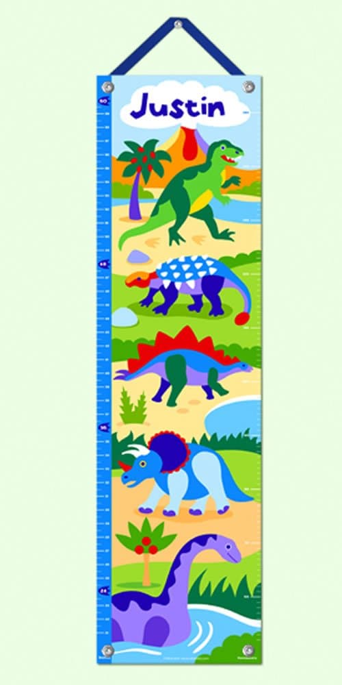 Dinosaurland Collection - Kids Growth Chart w Hanging Ribbon