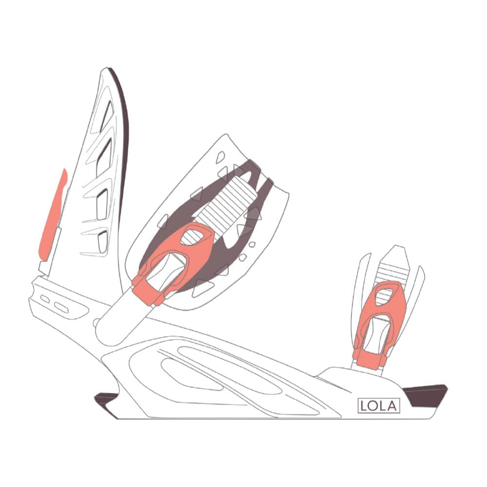 Roxy Lola Womens Snowboard Bindings White M/L