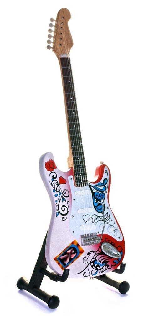 Mini Guitar Replica - Miniature Gift for Music Lover (Hendrix)