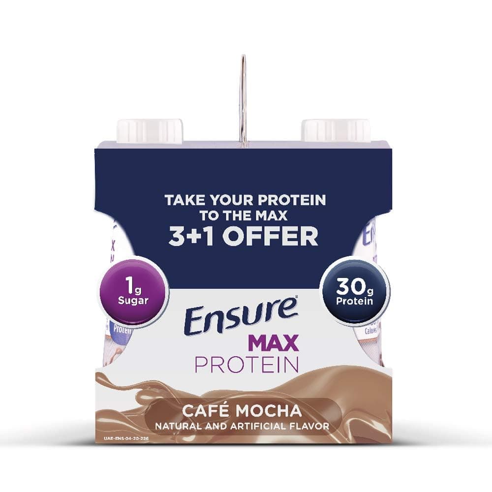 Ensure Max Protein Nutritional Shake Mocha, 4 x 330 ml