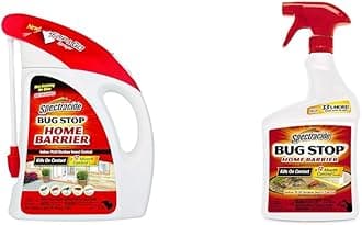 Spectracide Bug Stop Home Barrier Indoor Plus Outdoor Insect Control with Flip & Go Sprayer Kills Ants Roaches Spiders 0.5 Gallon Plus 32 fl Oz Ready-to-Use Spray