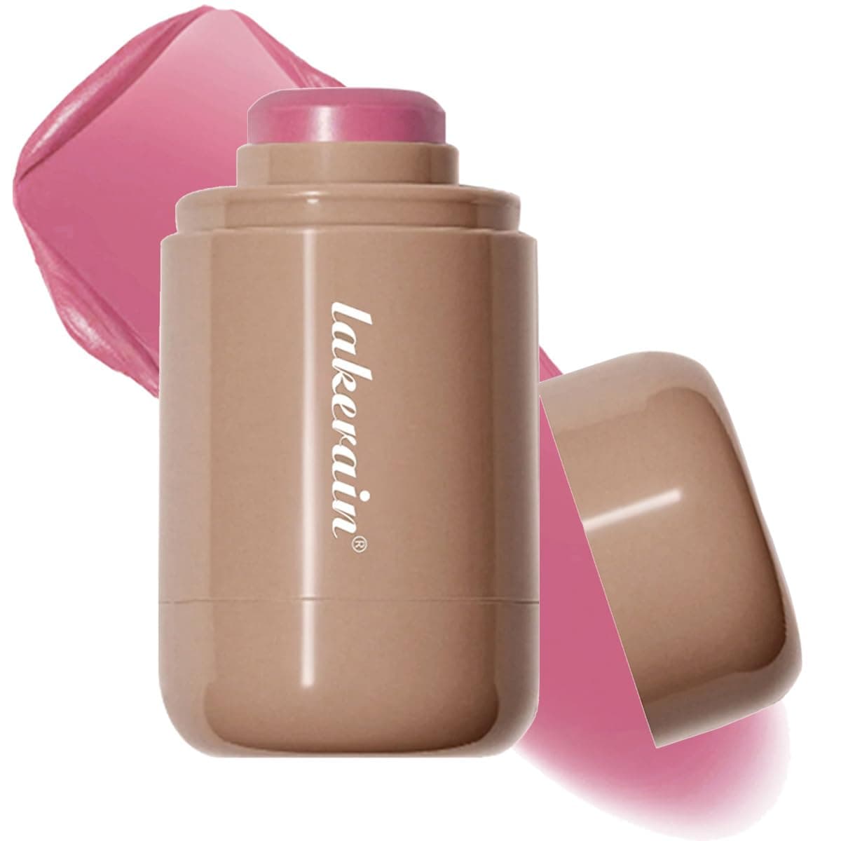 Cream Blush stick, Natural-Looking Matte Finish Makeup Blush stick, Hydrating Long Lasting Lightweight Blendable Blush for cheeks (#2 Bright Pink, 1 PC)