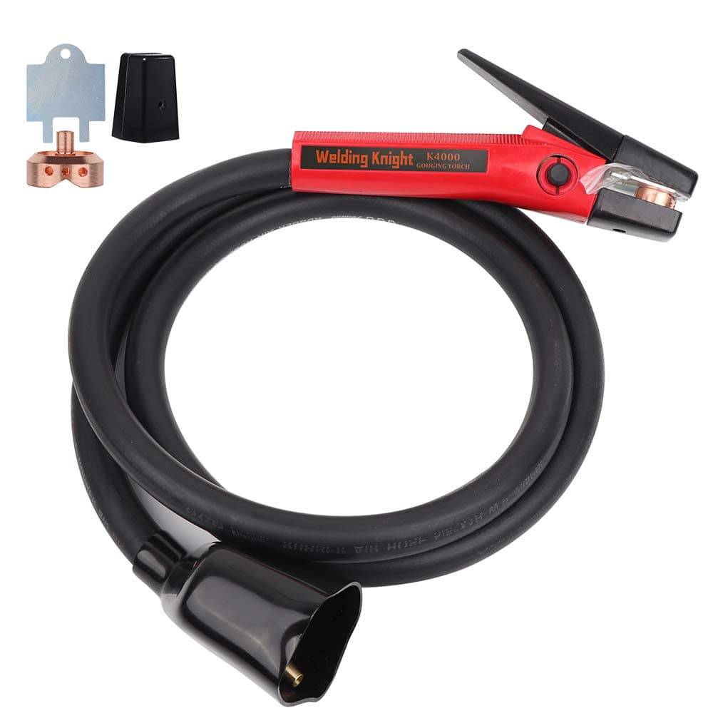 Heavy Duty 1000amp K4000 Carbon Arc Gouging Torch with 7ft cable, Red Handle
