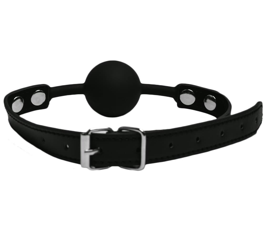 Soft Silicone Mouth Ball Gag For Beginner Adjustable Couples Play Ball Gags