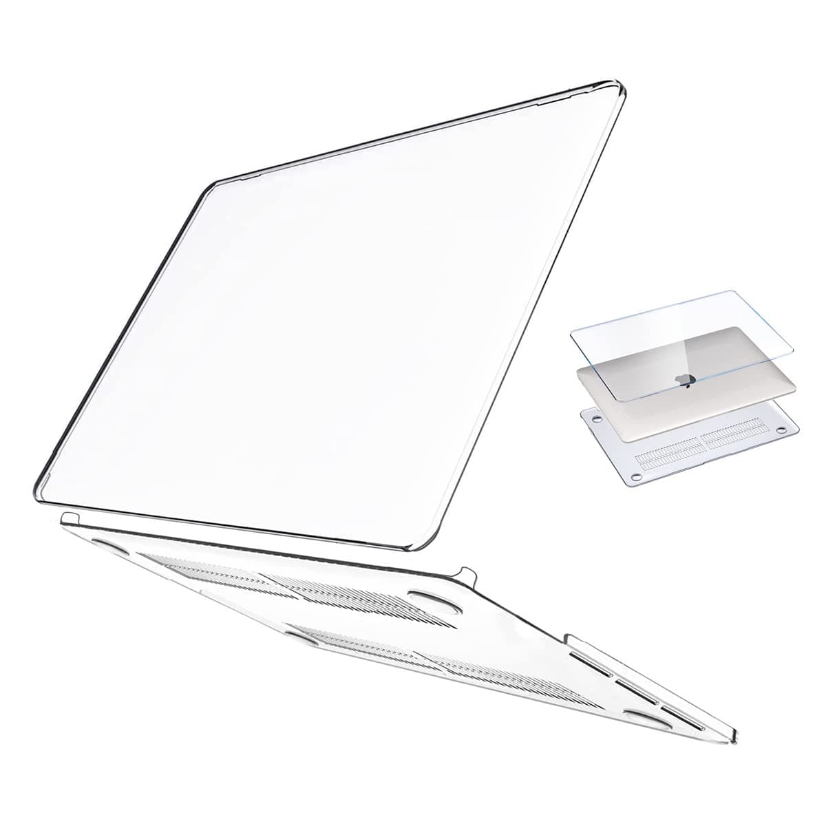 Saco MacBook Case Cover Compatible with MacBook Pro 16 inch 2020 2019 Release A2141 with Touch Bar Touch ID, Protective Plastic Hard Shell Case - Crystel Clear