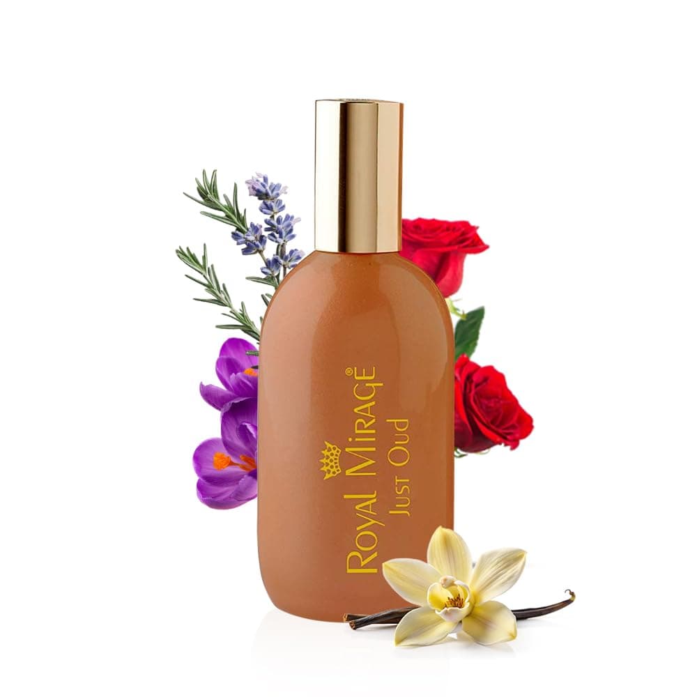 Royal Mirage Just Oud Eau de Cologne | Long-Lasting Unisex Perfume | Oud, Rose & Leather Notes | Long-Lasting Luxury Fragrance | Exotic & Captivating Scent | Gift for Man and Woman | 120ml