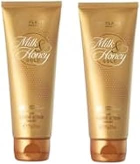Oriflame milk and honey gold smoothing sugar scrub small Pack - 75 x 2 grams - Pack of 2 and novage set