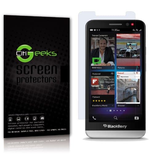 CitiGeeks 6X Crystal Clear HD Premium Screen Protector for BlackBerry Z30 with Lifetime Replacement Warranty. Invisible Protection - Pack of 6 in CitiGeeks Retail Package.