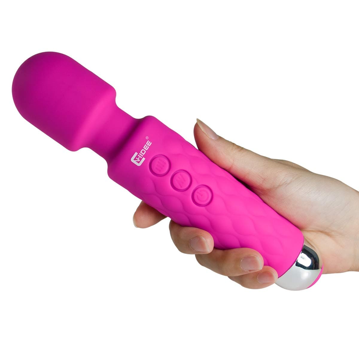 CNHIDEE Back Massager Personal Wireless Electri Wand Handheld Massage Cellulite Therapy Tool kneading Neck Foot Cordless Magic Mini Waterproof Multi Speed 20X Rechargeable Silicone Therapeutic(Red)