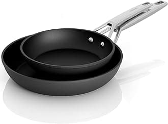 MsMk Non Stick Frying Pans, 10 Inch and 12 Inch Nonstick Frying Pan Set PFOA Free Non-Toxic, Skillet Set for Induction, Ceramic and Gas Cooktops