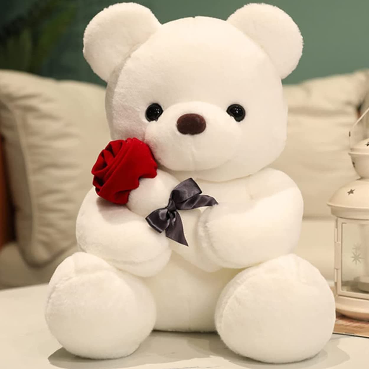 Teddy Bear with Rose,Plush Stuffed Animal Teddy Bear