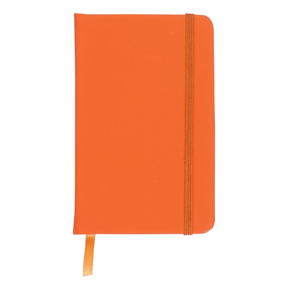 eBuyGB A4 Coloured Hardback Lined Paper Notebook, Orange, Pack of 1