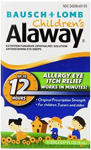 Bausch + Lomb Alaway Ophthalmic Solution Eye Drops for Children 0.17 oz (2) - Buy Packs and Save (Pack of 5)