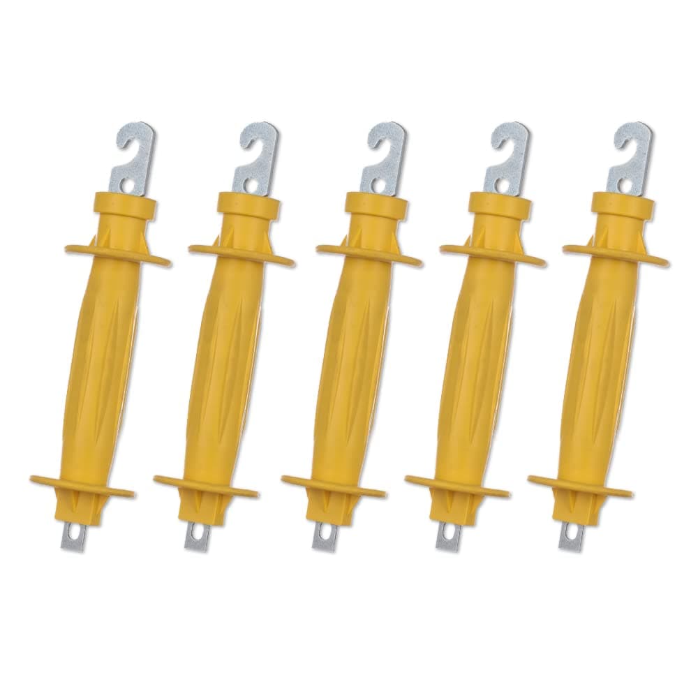 Yellow Rubber Insulated Handle, 5PCS Rubber Gate Handle, Electric Fence Spring Gate Handle for Electric Fence